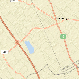 Balástya Street Map