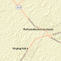 Mezőkovácsháza Street Map