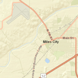 Miles City Street Map