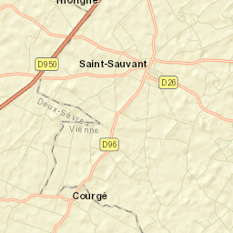 Saint-Sauvant Street Map