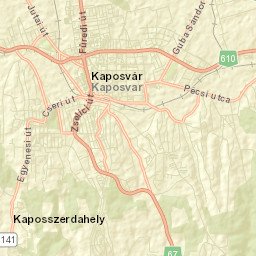 Kaposvár Street Map