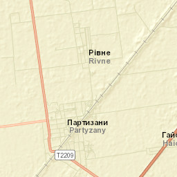 Partyzany Street Map