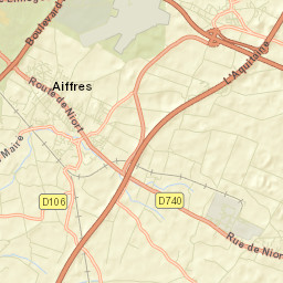 Aiffres Street Map