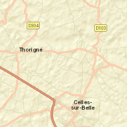 Celles-sur-Belle Street Map