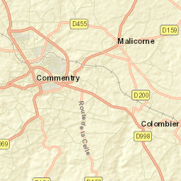 Commentry Street Map