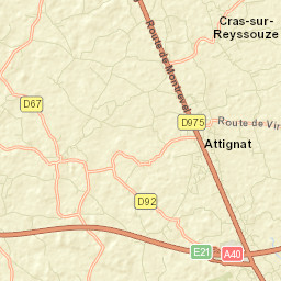 Attignat Street Map