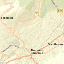 Bons-en-Chablais Street Map
