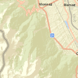 Monthey District Street Map