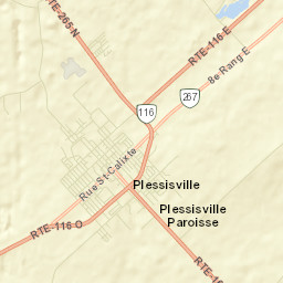 Plessisville Street Map