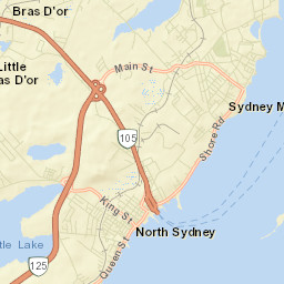 Sydney Mines Street Map