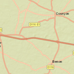 Courçon Street Map