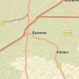 Frontenay-Rohan-Rohan Street Map