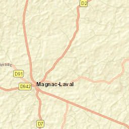 Magnac-Laval Street Map