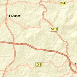 Saint-Vaury Street Map