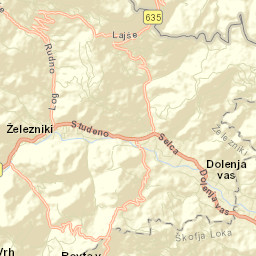 Železniki Street Map