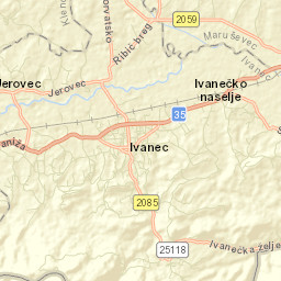 Ivanec Street Map