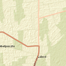 Lábod Street Map