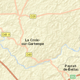 Peyrat-de-Bellac Street Map