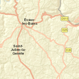 Évaux-les-Bains Street Map