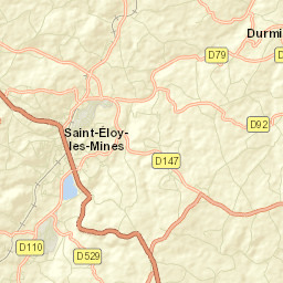 Saint-Éloy-les-Mines Street Map