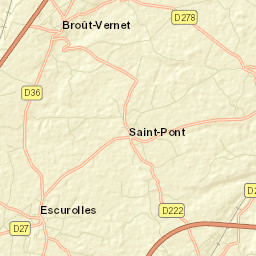 Broût-Vernet Street Map