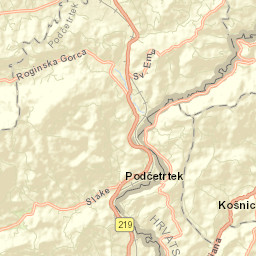 Podčetrtek Street Map