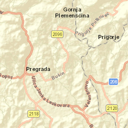 Pregrada Street Map