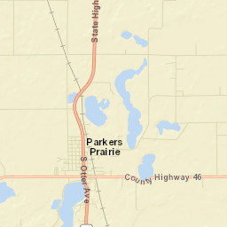 Parkers Prairie Street Map