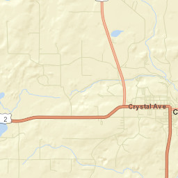 Crystal Falls Street Map