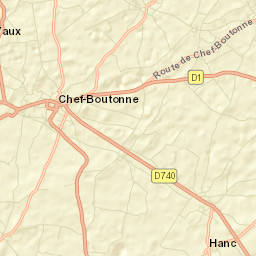 Chef-Boutonne Street Map