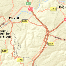 Ébreuil Street Map