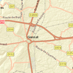 Gannat Street Map