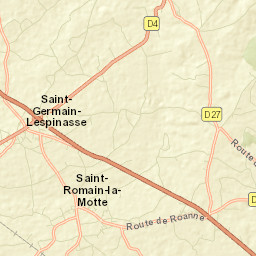 Saint-Romain-la-Motte Street Map