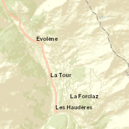 Evolène Street Map