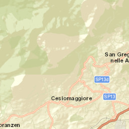 San Gregorio nelle Alpi Street Map