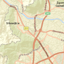 Šentvid District Street Map