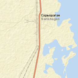 Saryshaghan Street Map