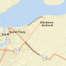 Sorel-Tracy Street Map