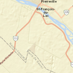 Pierreville Street Map
