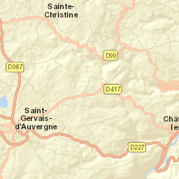 Saint-Gervais-d’Auvergne Street Map
