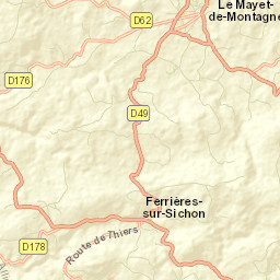 Le Mayet-de-Montagne Street Map