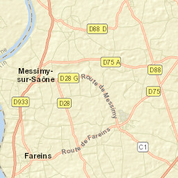 Fareins Street Map
