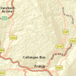 Frangy Street Map