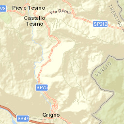 Cinte Tesino Street Map