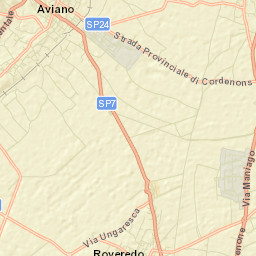 Aviano-Castello Street Map