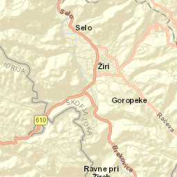Žiri Street Map