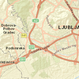 Dravlje District Street Map