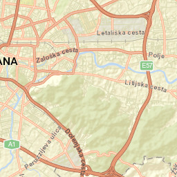 Opština Ljubljana-Center Street Map