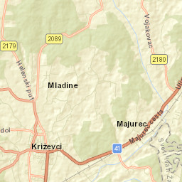 Križevci Street Map