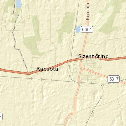 Szentlőrinc Street Map